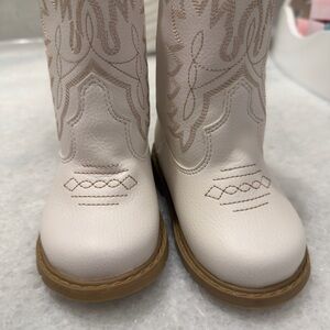 Kids' White Western Boots